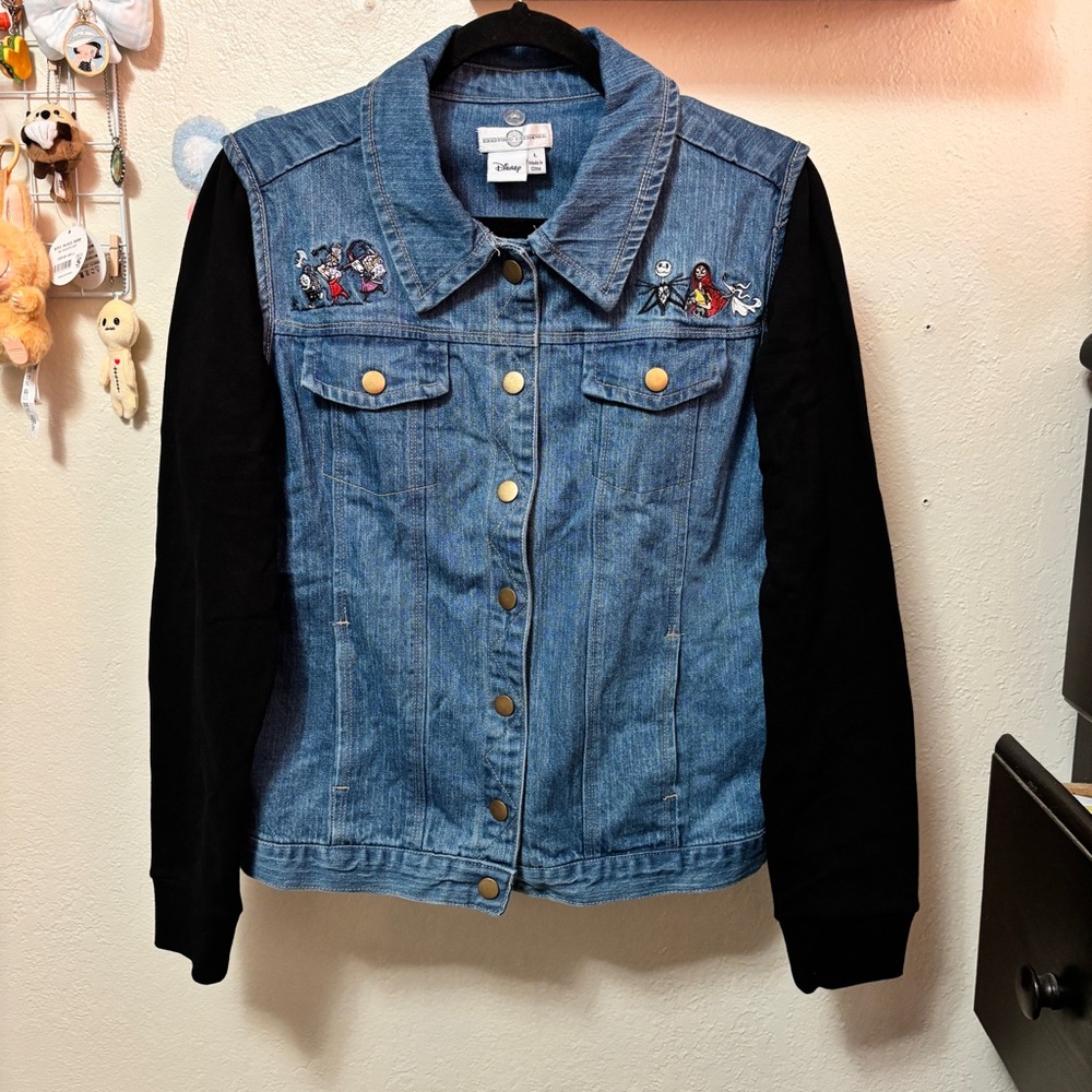 The Bradford Exchange Disney Nightmare Before Christmas Denim Jacket Size Large